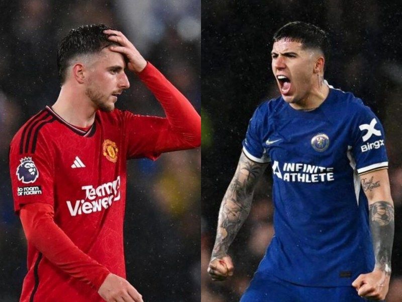 Enzo Fernandez có hành vi khiêu khích Mason Mount khi Chelsea đánh bại Man Utd một cách điên rồ khiến các cổ động viên Chelsea hả dạ.